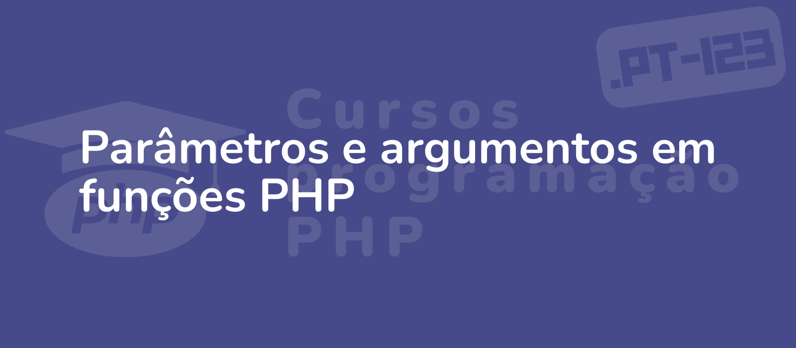 colorful coding illustration with php logo and vibrant background representing parameters and arguments in functions 8k resolution minimalistic design